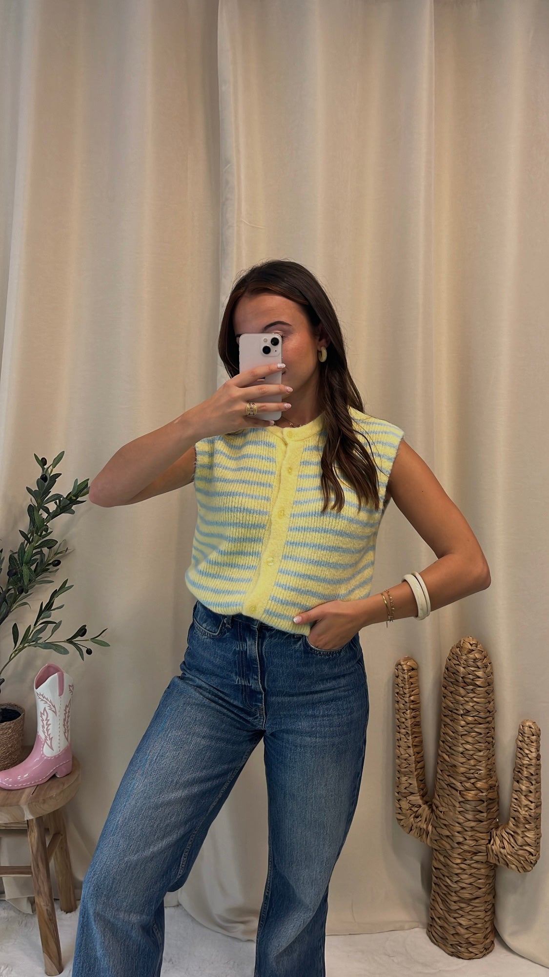 Pull sans manches MIMI Jaune