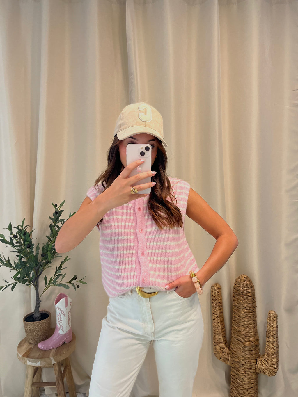 Pull sans manches MIMI Rose