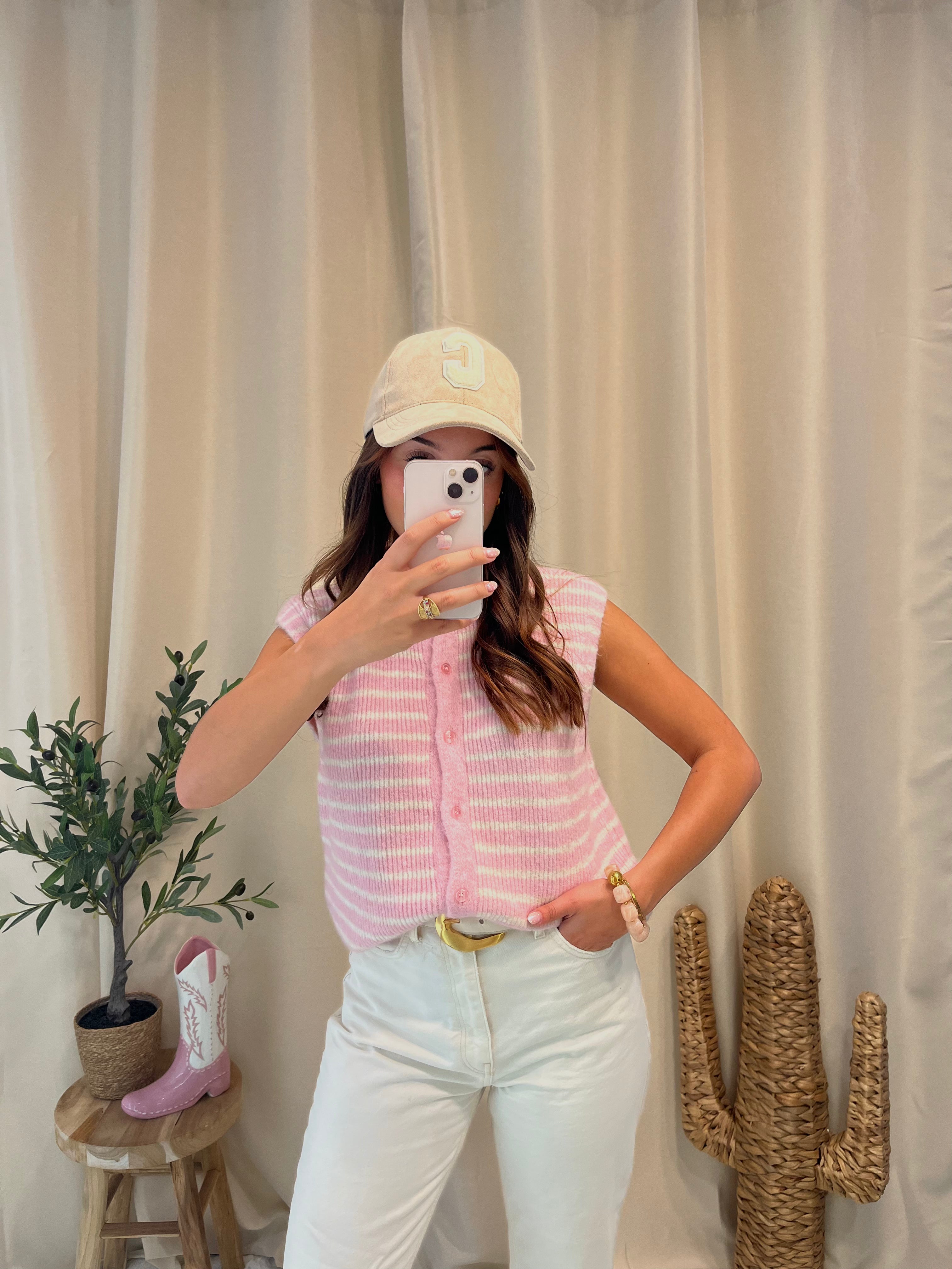 Pull sans manches MIMI Rose