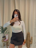 Haut col bateau Cachemire Beige