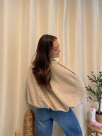 Bomber Cléa façon daim Beige