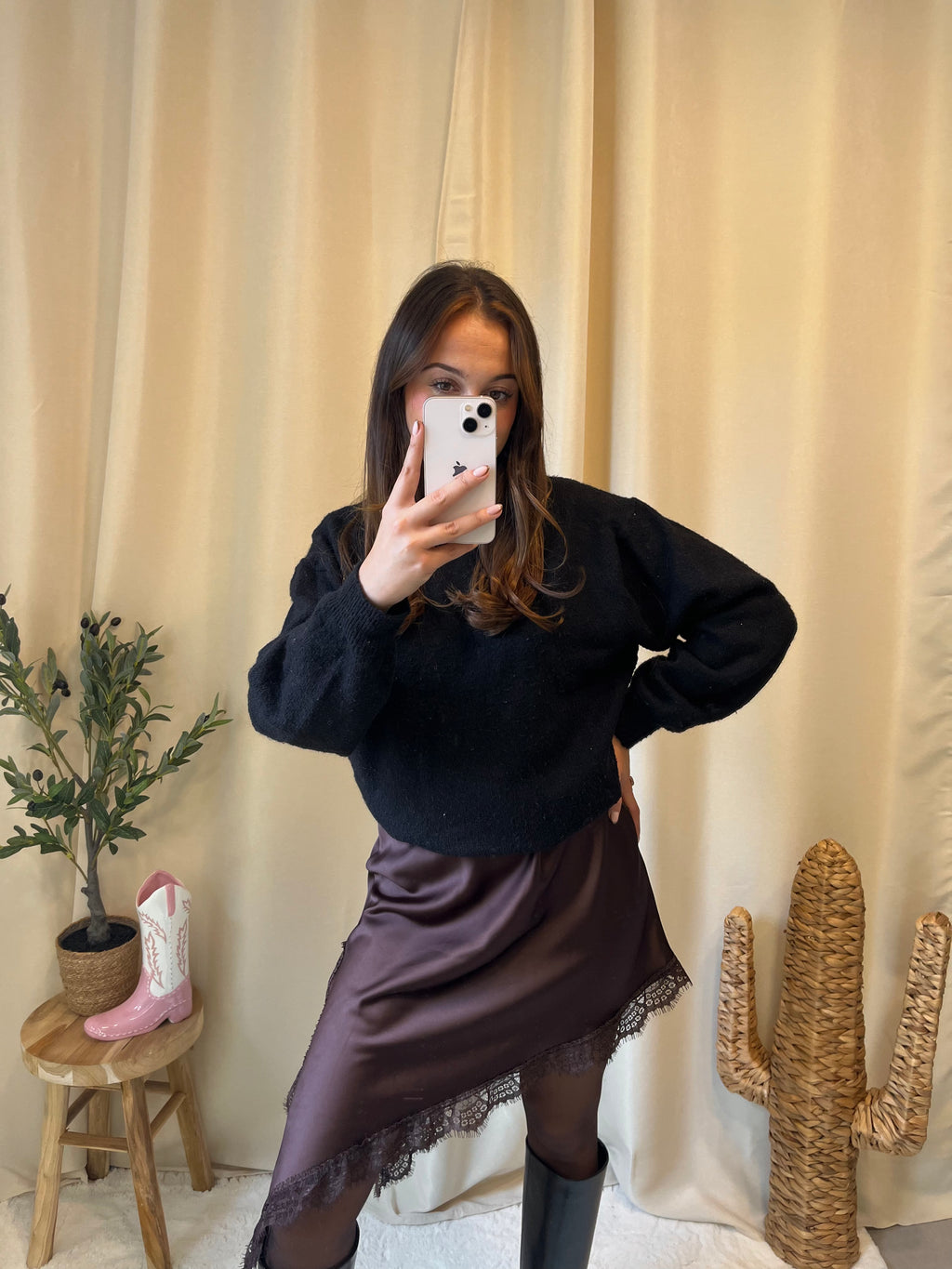 Robe Éloïse satin asymétrique