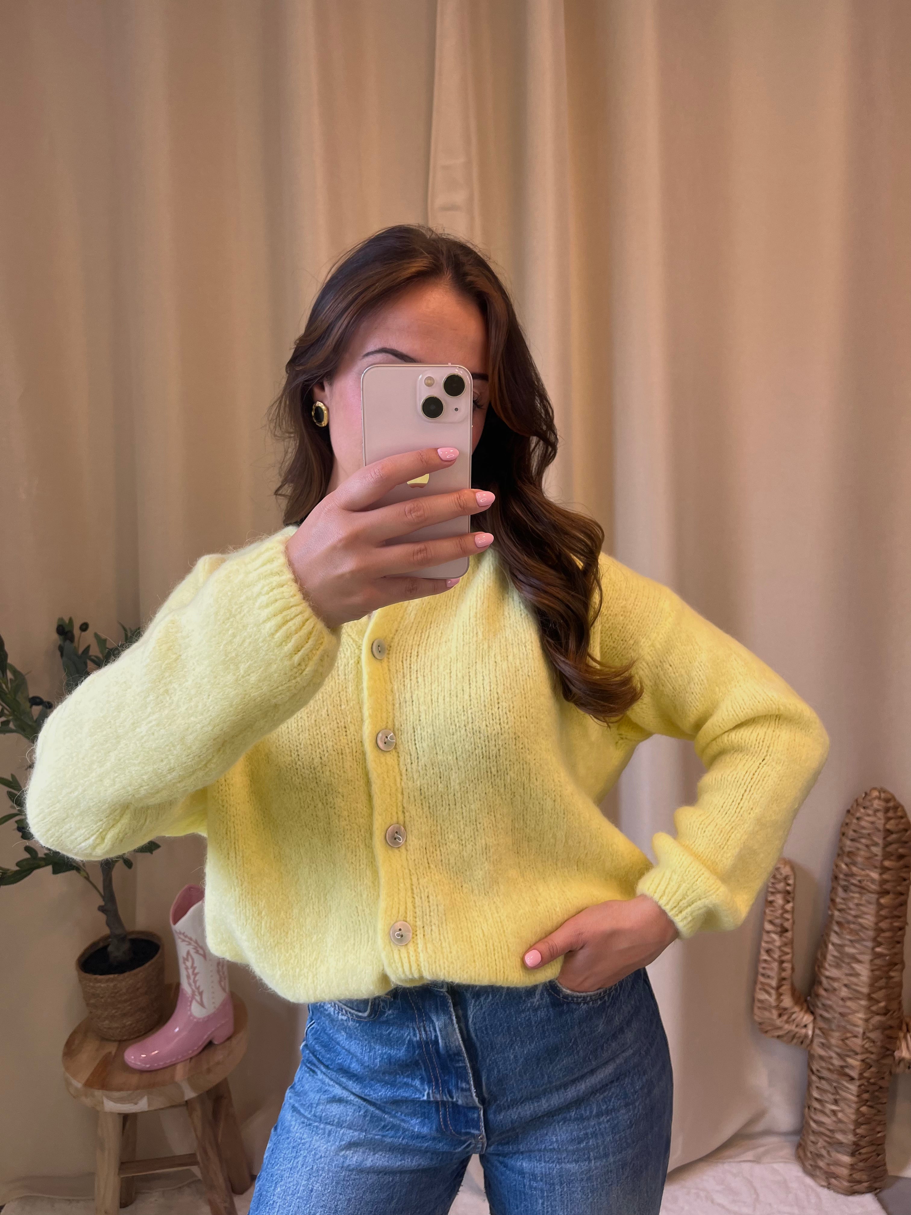 Pull cardigan mohair Romy